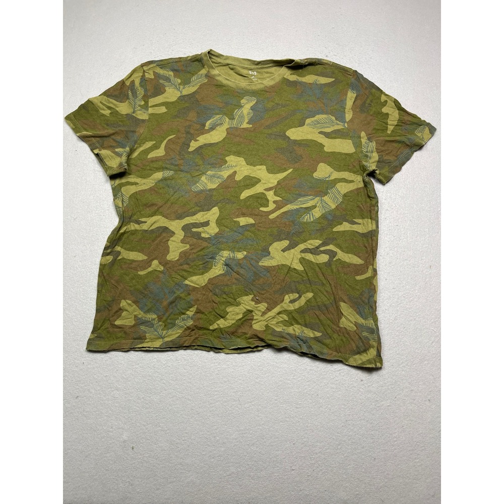 GAP T-Shirt Cotton Camo Palm Green XL Mens